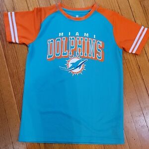 NFL Miami Dolphins Kids Tee - Teal and Orange